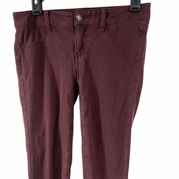 American Eagle Jegging Jeans Burgundy Red Size 4 - Picture 3 of 7